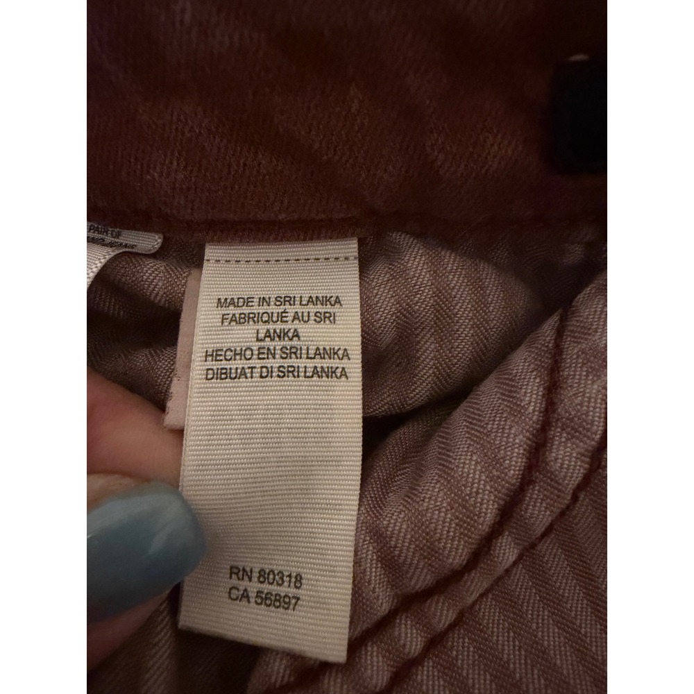 Lucky Brand Bridgette Skinny Jeans Burgundy Raw Hem Size 12/31 High Rise Wine - Picture 6 of 11